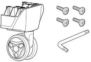 Переднее колесо в сборе 56808 (Roundtrip Bike Travel Case (Road & MTB))
