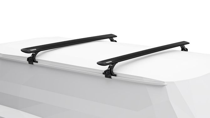 Rain gutters roof rack (15cm) Thule Wingbar Evo Black for Lada 2108; 2109; 21099; 2115 (mkI) 1984-2014 670:500 - Фото 2