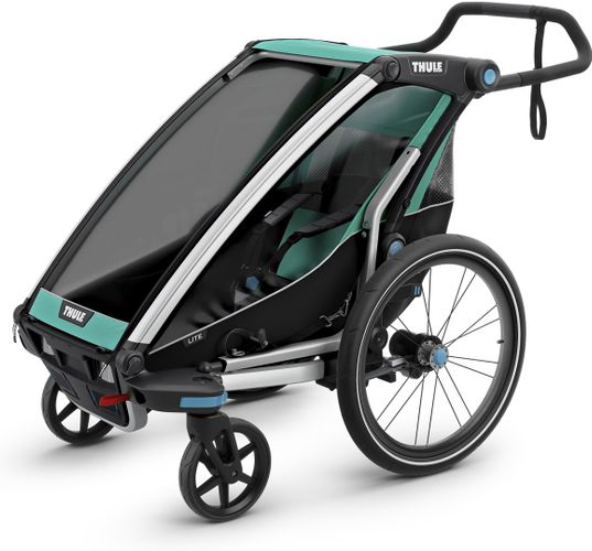 Дитяча коляска Thule Chariot Lite 1 (Blue Grass-Black) 670:500 - Фото 3