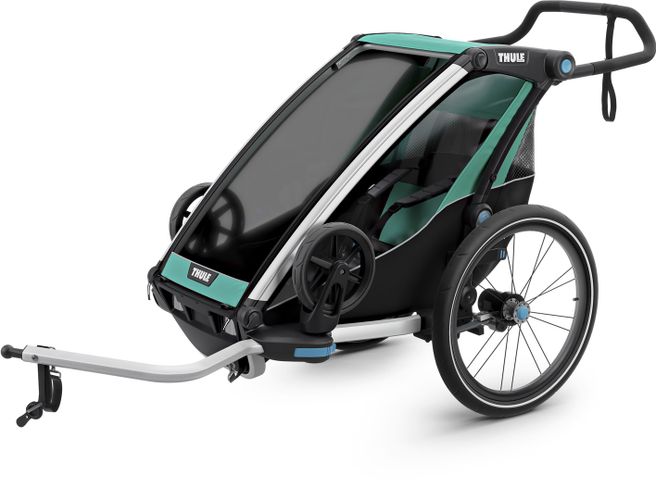 Дитяча коляска Thule Chariot Lite 1 (Blue Grass-Black) 670:500 - Фото
