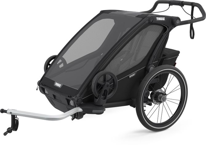 Детская коляска Thule Chariot Sport Double (Black on Black) 670:500 - Фото
