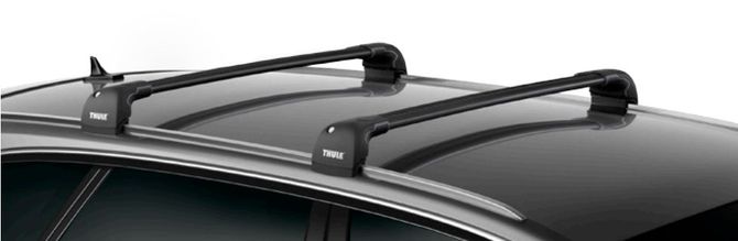 Багажник в штатные места в рейлингах Thule Wingbar Edge Black для Jeep Compass (mkII) 2017→ 670:500 - Фото 2