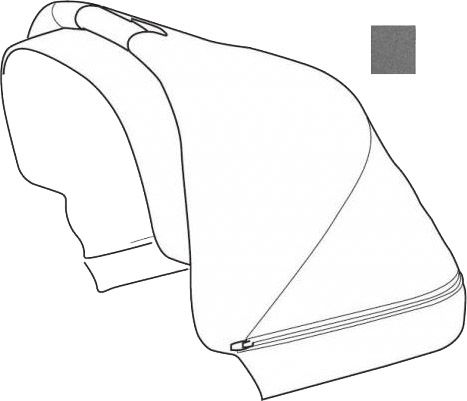 Тканина козирка люльки (Grey Melange) 54038 (Sleek Bassinet) 670:500 - Фото