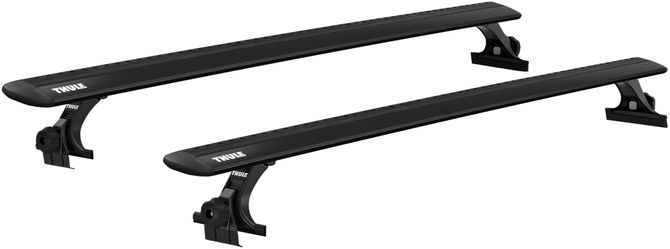 Rain gutters roof rack (15cm) Thule Wingbar Evo Black for Lada 2108; 2109; 21099; 2115 (mkI) 1984-2014 670:500 - Фото 3