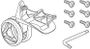 Wheel left (60mm) 54412 (Crossover 2 Carry-On Spinner, Crossover 2 Spinner 76cm)