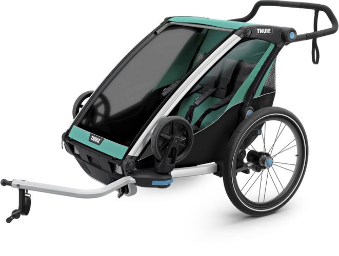 Дитяча коляска Thule Chariot Lite Double (Blue Grass-Black) 10203007 670:500 - Фото