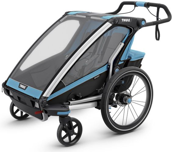 Дитяча коляска Thule Chariot Sport Double (Blue-Black) 670:500 - Фото 3