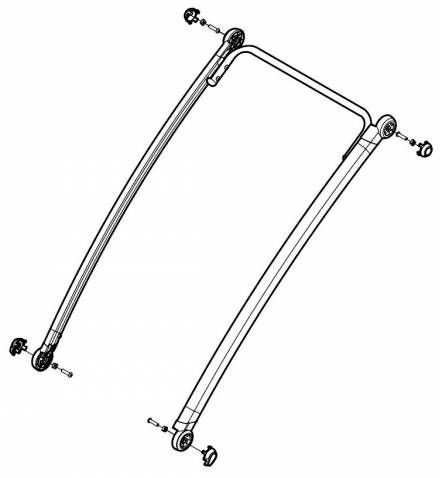 Upper frame assembly single 40105337 (Chariot Corss 1, Chariot Sport 1) 670:500 - Фото