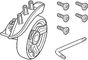 Wheel right (90mm) 54490 (Subterra Carry-On, Subterra Wheeled Duffel 55cm, Subterra Wheeled Duffel 70cm)