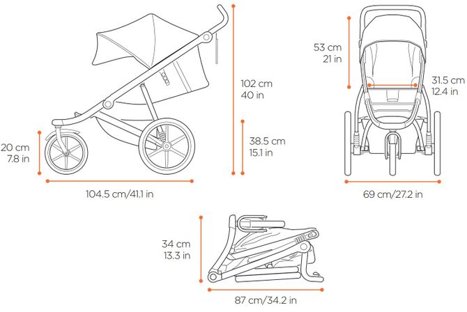 Stroller Thule Urban Glide 2 (Dark Shadow) 10101924 670:500 - Фото 4