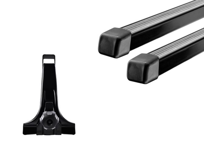 Rain gutters roof rack (20cm) Thule Squarebar (1.63 m) 670:500 - Фото