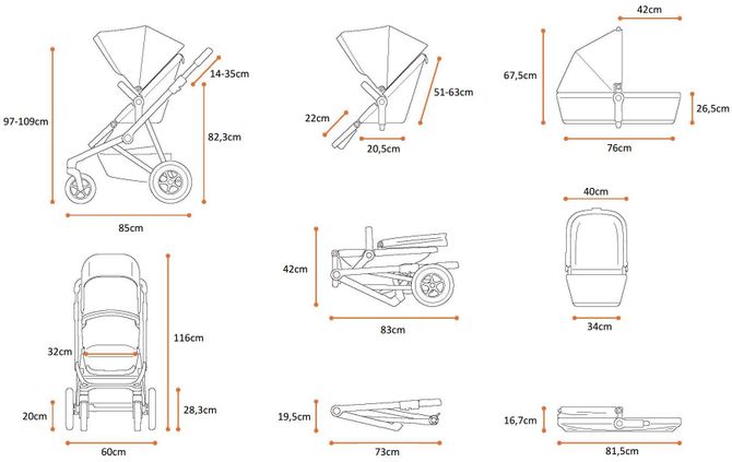 Stroller Thule Sleek (Energy Red) 11000004 670:500 - Фото 5