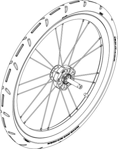 Wheel asssembly left 40192433 (Chariot Sport) 670:500 - Фото