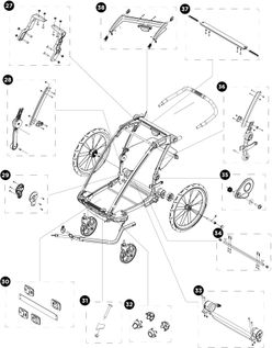 Детская коляска Thule Chariot Cross Single (Roarange-Dark Shadow)