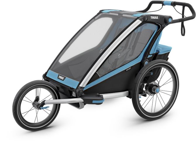 Дитяча коляска Thule Chariot Sport Double (Blue-Black) 670:500 - Фото 8