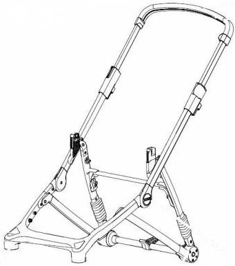 Stroller chassis (Aluminium) 54048 (Sleek) 670:500 - Фото